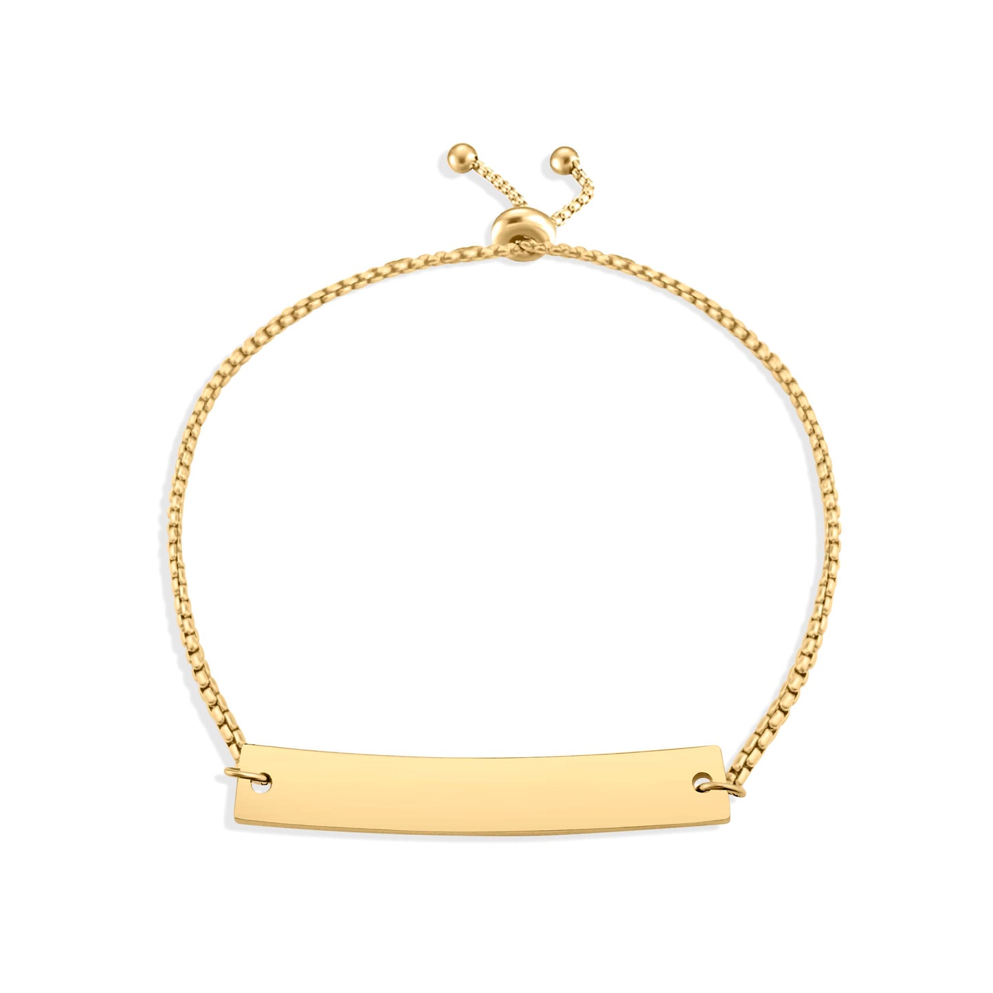 Personalized Curved Bar Bracelet