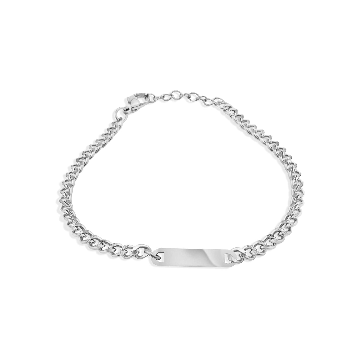 One Word Affirmation or Initial Curb Chain Bracelet