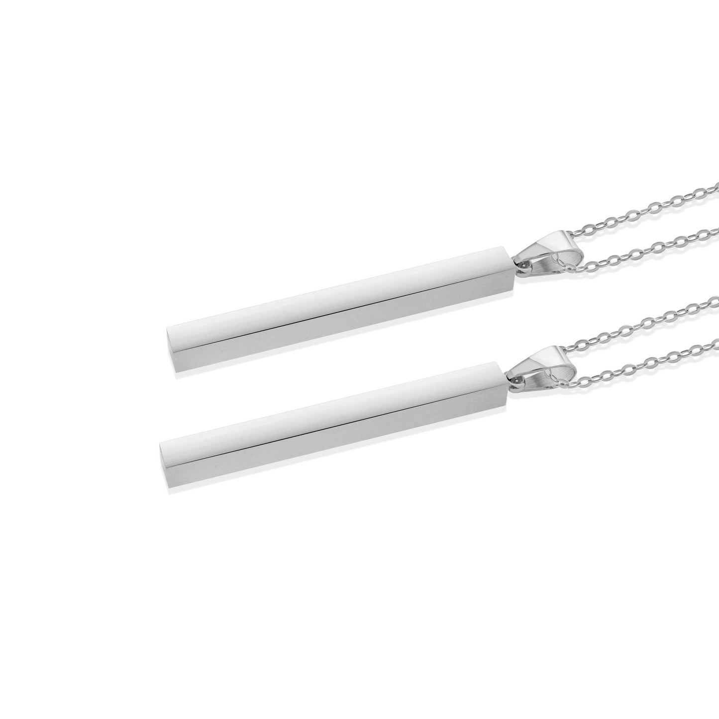 Personalized 3D Bar Necklace Slim