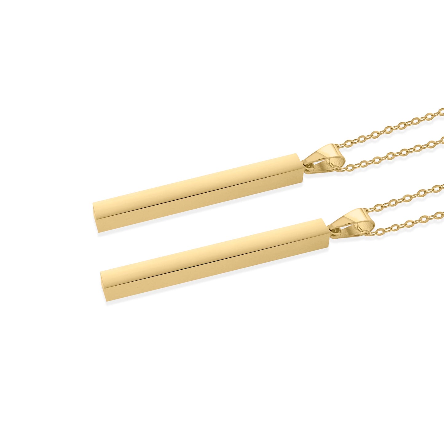 Personalized 3D Bar Necklace Slim