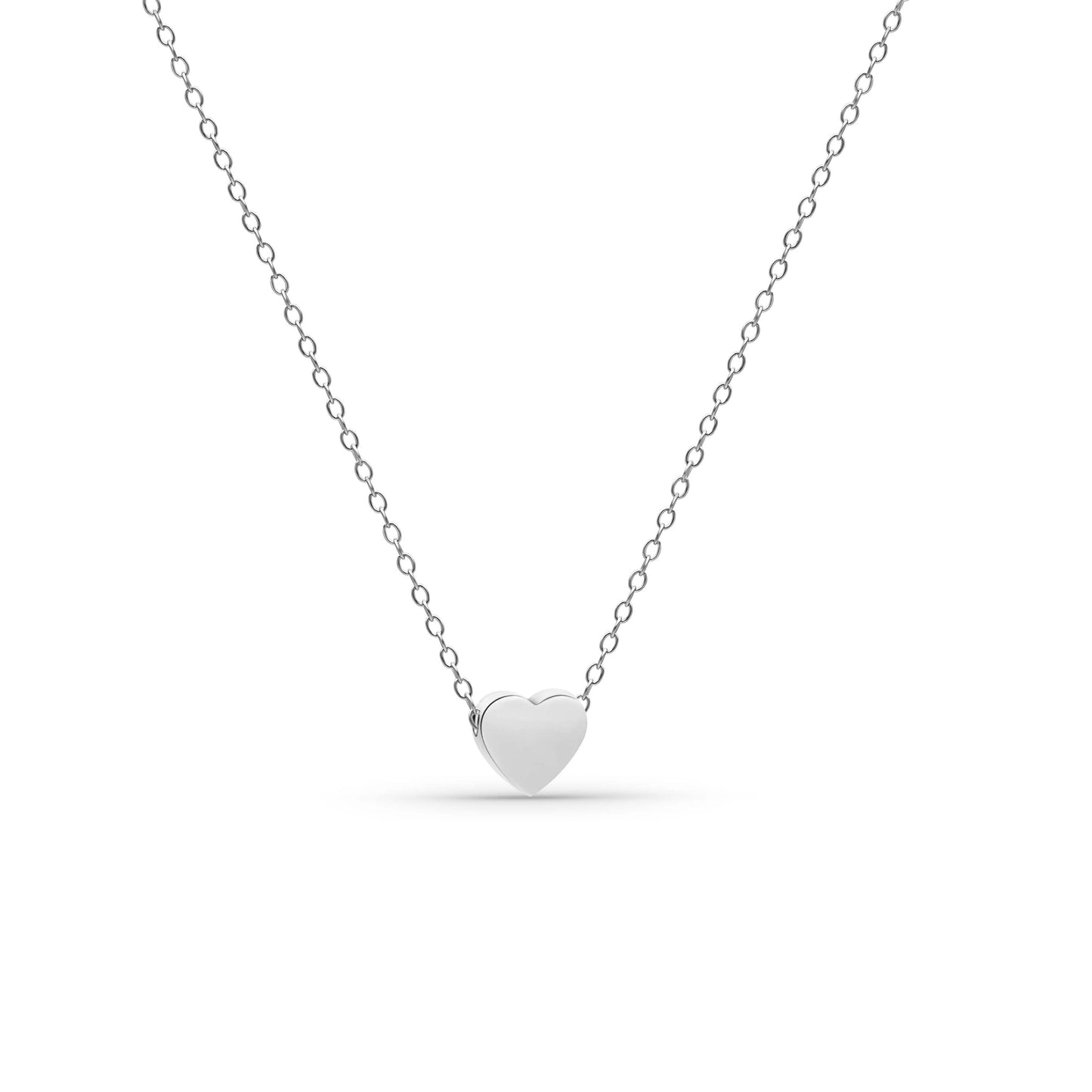 One Word Affirmation or Initials Heart Necklace