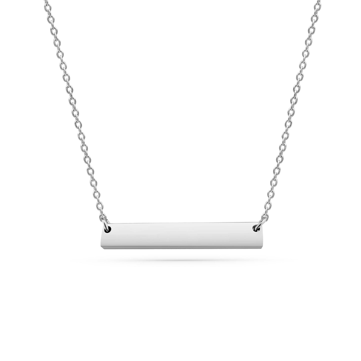 Personalized Flat Bar Necklace