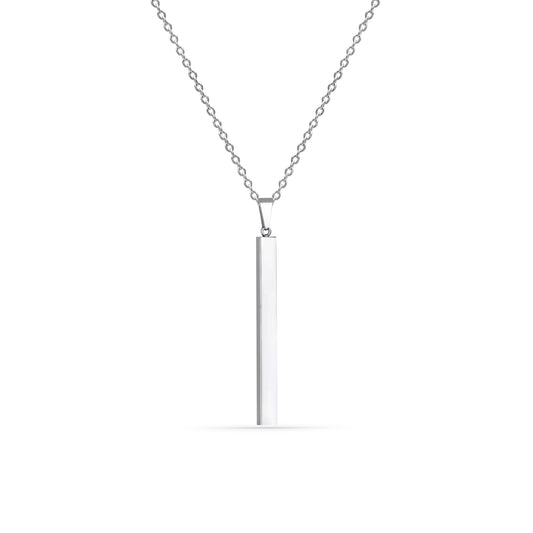 Personalized 3D Bar Necklace Slim