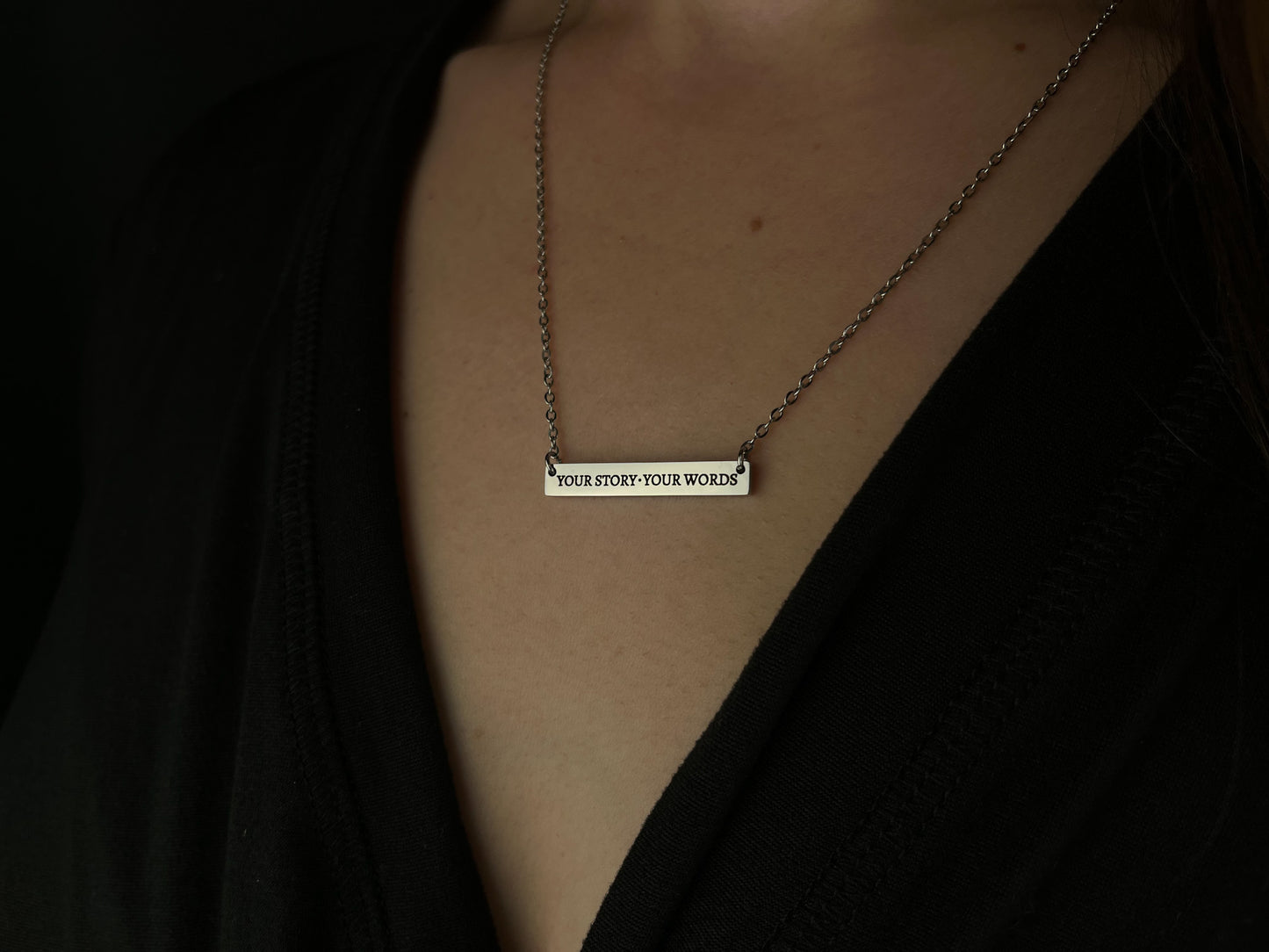 Personalized Flat Bar Necklace
