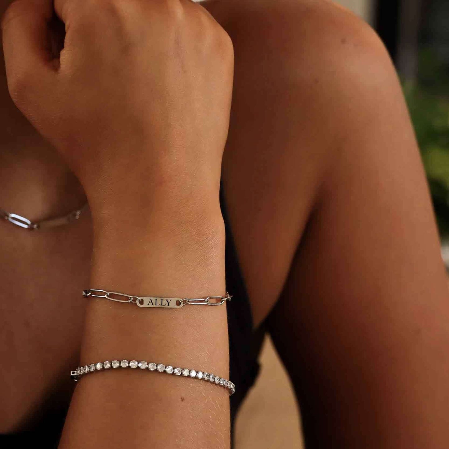 Personalized Paper Clip Bracelet -One Word Affirmation, Name, or Initial