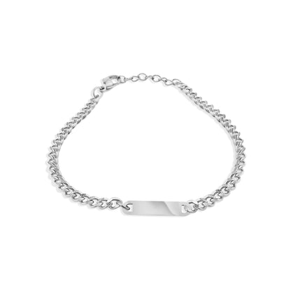 One Word Affirmation or Initial Curb Chain Bracelet