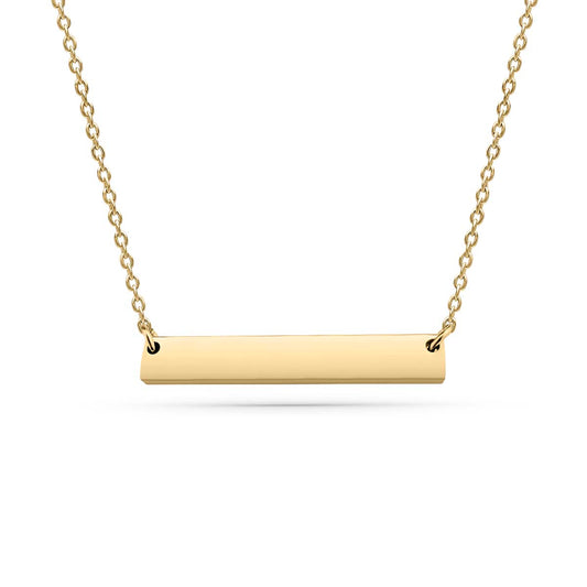 Personalized Flat Bar Necklace