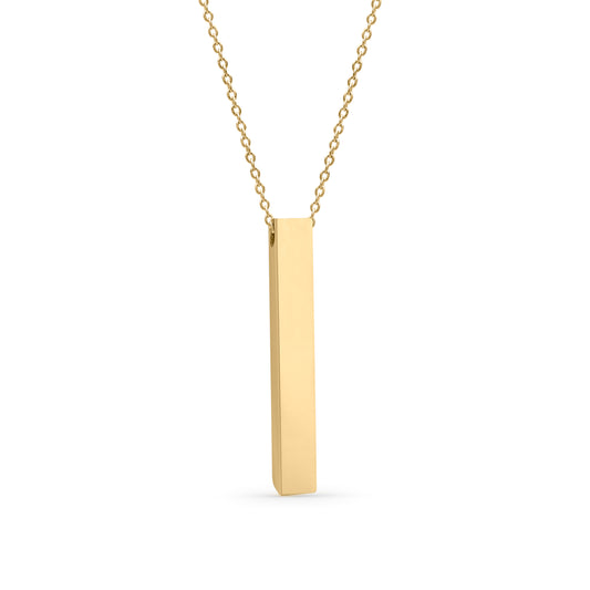 Personalized 3D Bar Necklace
