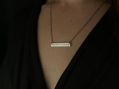 Personalized Flat Bar Necklace
